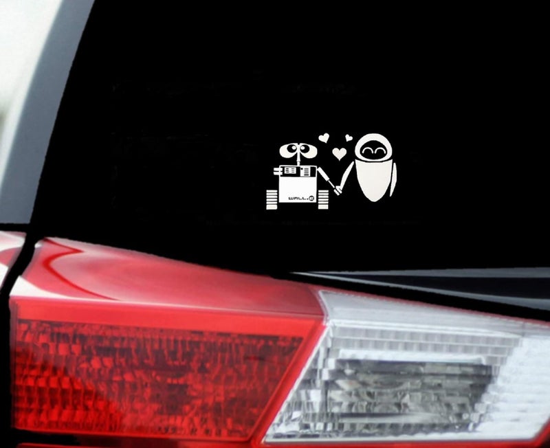 H-TRADINGS Love Wall-E White 7 Inches Approx Cars, Jet Ski,Pontoon, Walls,Laptop,Die-Cut Vinyl Stickers Decals Vans SUV,Trucks, Windows,Bumper - Image 2